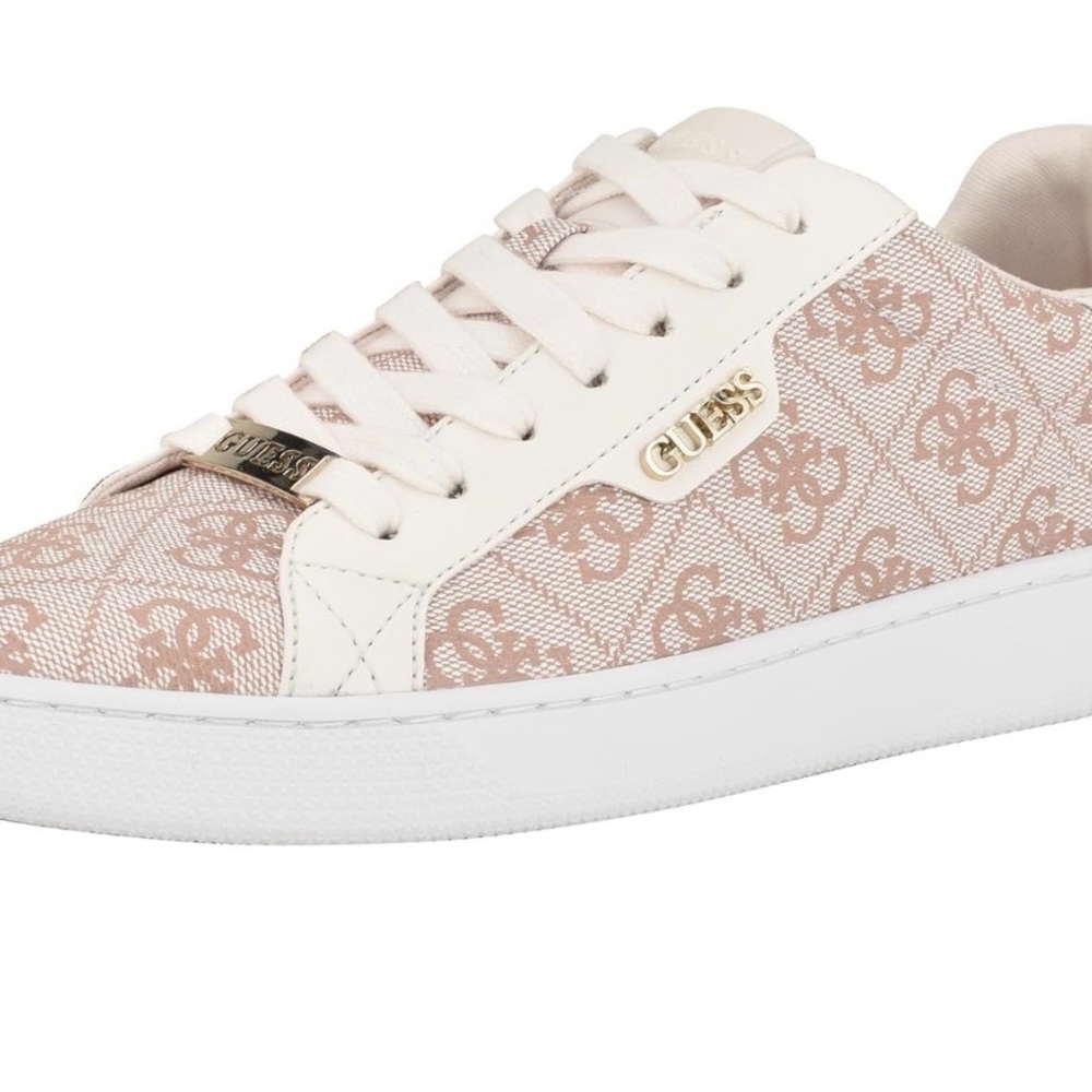 GUESS Women's Blush and Cream Sneakers
